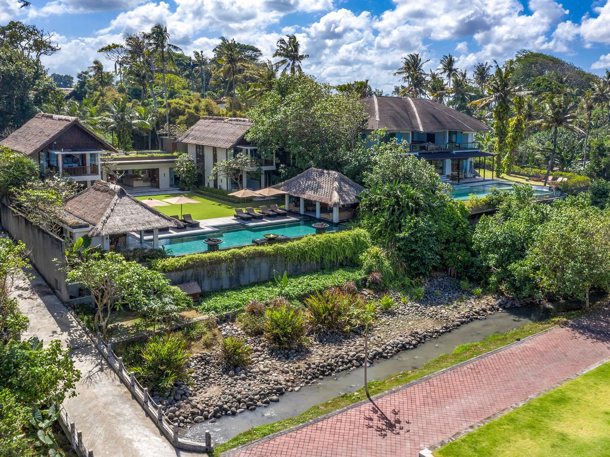 Seseh Beach Villas — aerial view of the villas among the trees · Seseh, Indonesia