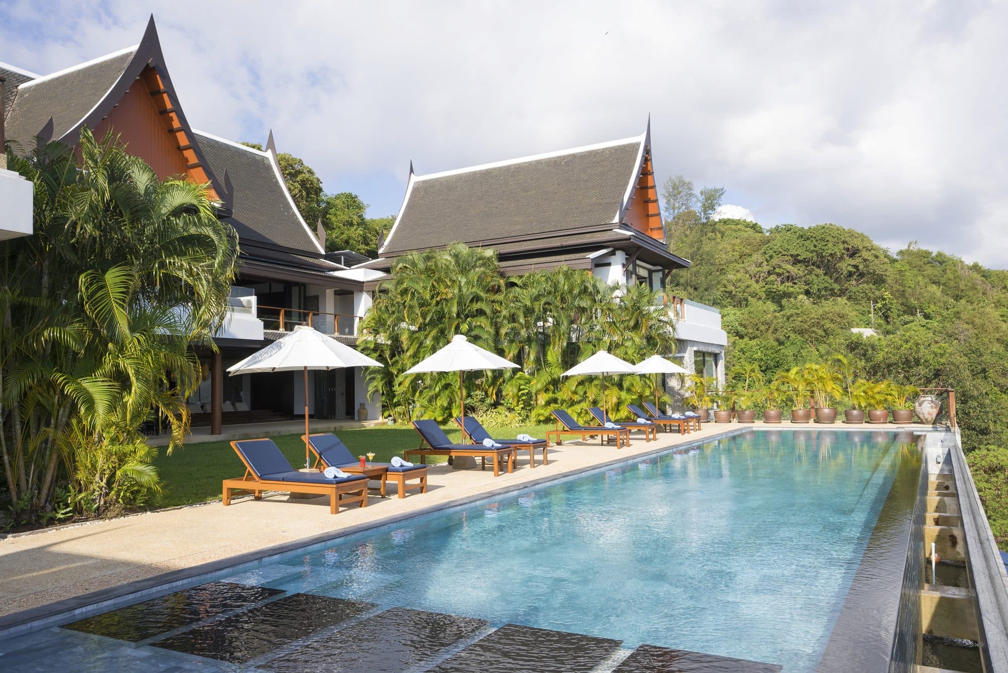 Villa Aye — the long pool beside the Thai-style villas · Phuket, Thailand